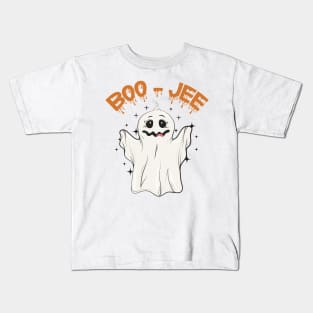 Spooky Season Cute Ghost Halloween Costume Boujee Boo-Jee Kids T-Shirt